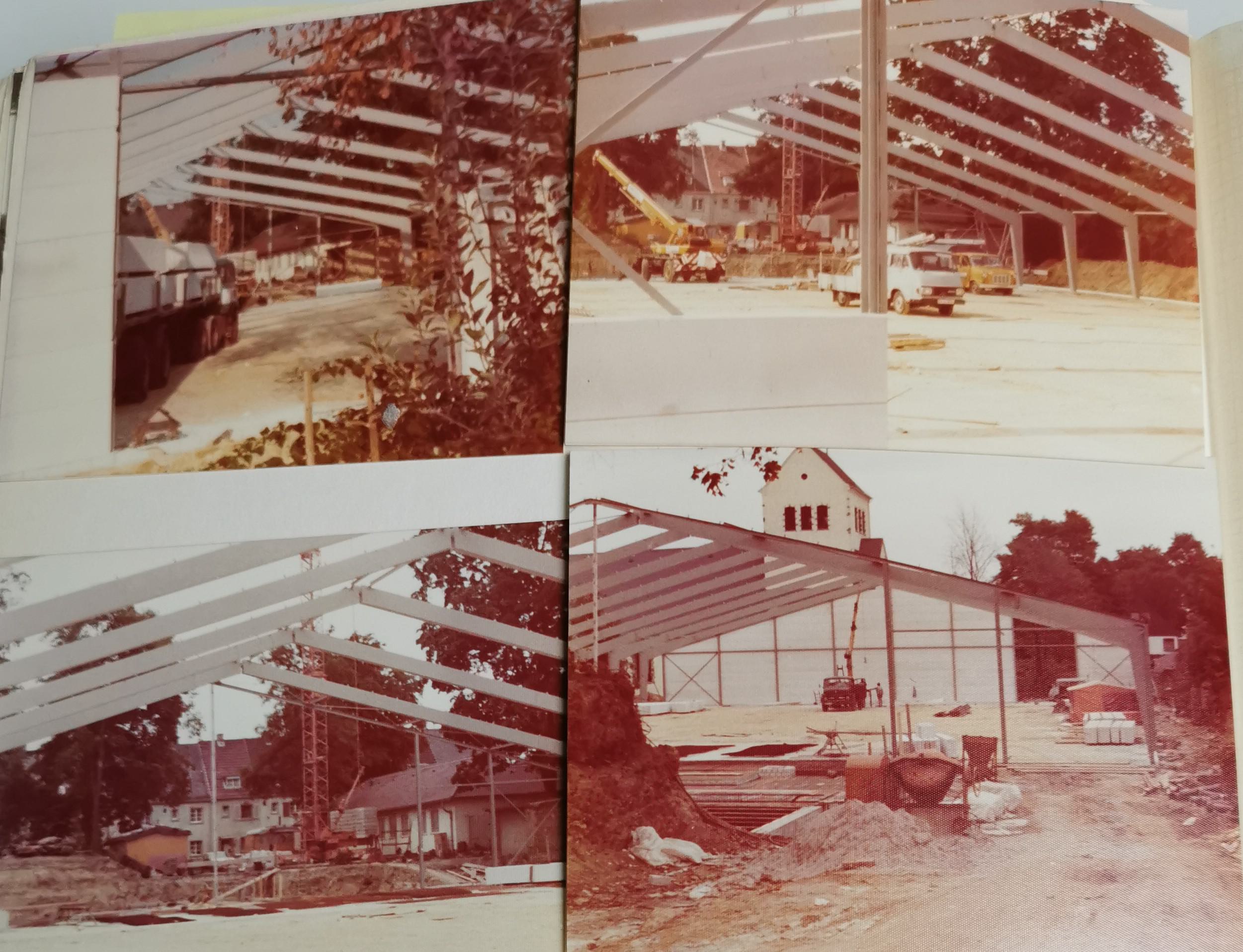Bau der Tennishalle, 1974